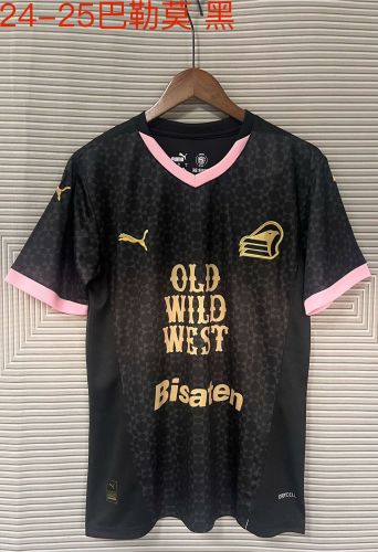 Fans Version 2024-2025 Palermo Black Soccer Jersey Football Shirt