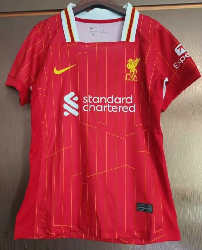 Women 2024-2025 Liverpool Home Soccer Jersey Girl Football Shirt