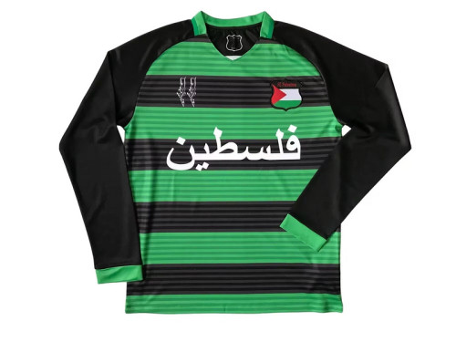 Long Sleeve 2024-2025 Club Deportivo Palestino Black/Green Soccer Jersey