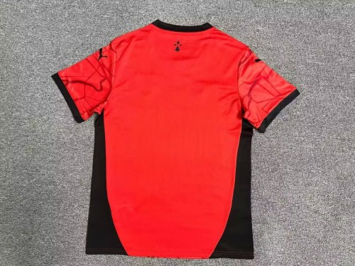 Fan Version 2024-2025 Stade Rennais Home Soccer Jersey White Football Shirt