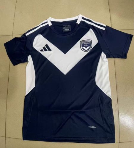 Fan Version 2024-2025 FC Girondins de Bordeaux Home Soccer Jersey Football Shirt