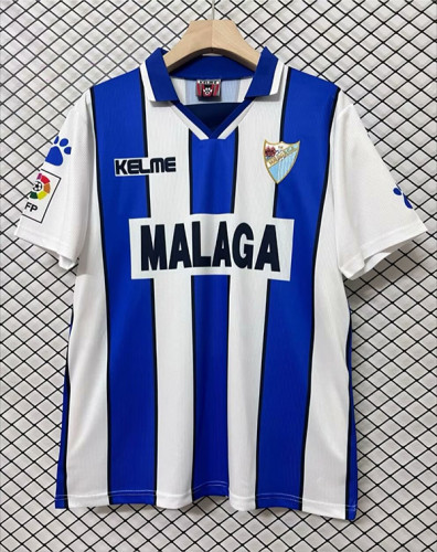with LFP Patch Retro Jersey 1998-1999 Malaga Home Soccer Jersey Vintage Football Shirt