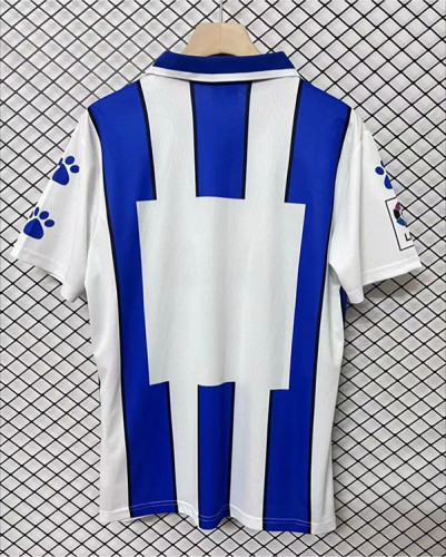 with LFP Patch Retro Jersey 1998-1999 Malaga Home Soccer Jersey Vintage Football Shirt