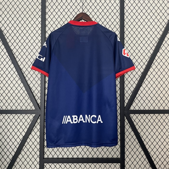with LALIGA Patch Fan Version 2024-2025 Deportivo La Coruna Third Away Dark Blue Soccer Jersey Camisetas de Futbol
