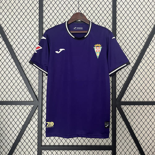 with LALIGA Patch Fan Version 2024-2025 Córdoba Away Purple Soccer Jersey Cordoba Cordoba Football Shirt