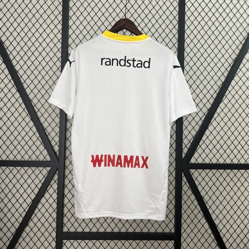 Maillot Lens Fan Version 2024-2025 RC Lens Third Away White Soccer Jersey