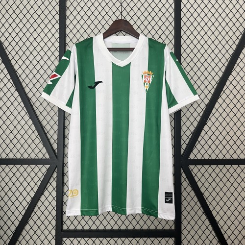 with LALIGA Patch Fan Version 2024-2025 Córdoba Home Soccer Jersey Cordoba Cordoba Football Shirt