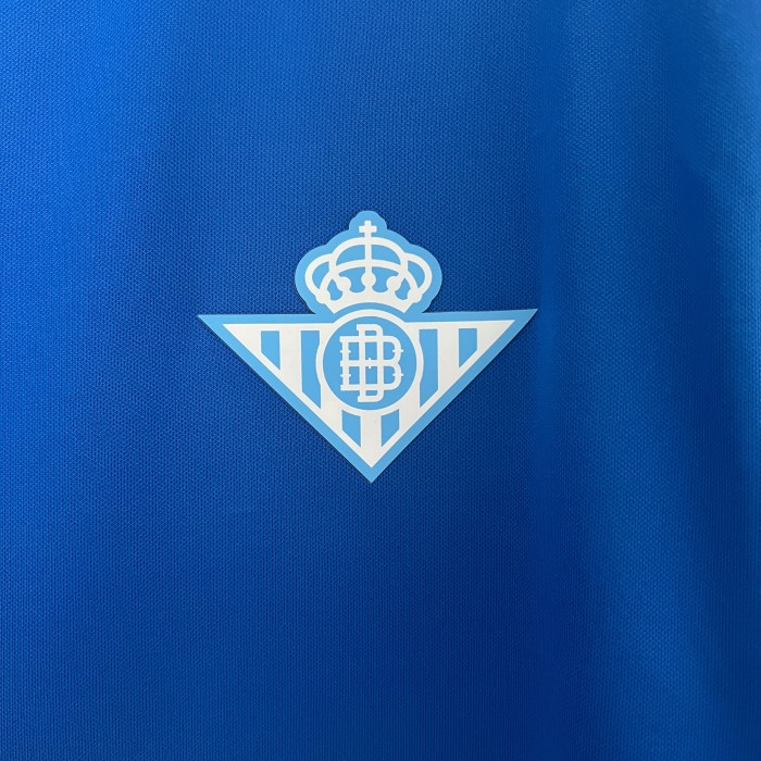 with LALIGA Patch Fan Version 2024-2025 Real Betis Third Away Blue Soccer Jersey Football Shirt