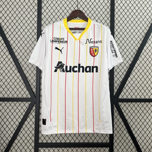 Maillot Lens Fan Version 2024-2025 RC Lens Third Away White Soccer Jersey
