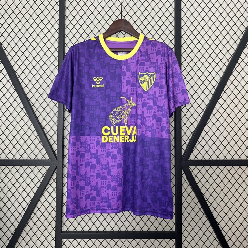 Fan Version 2024-2025 Malaga Purple Soccer Training Jersey Football Pre-match Shirt