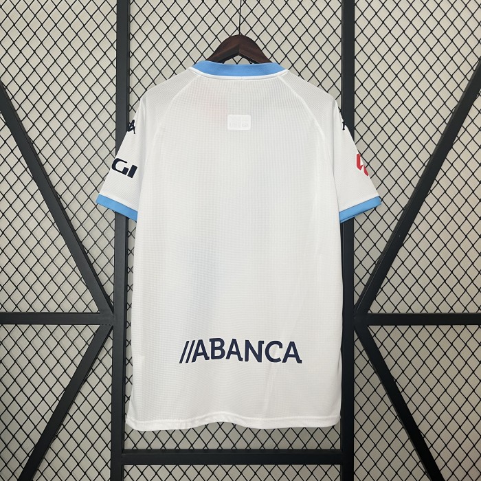 with LALIGA Patch Fan Version 2024-2025 Deportivo La Coruna Away White Soccer Jersey Camisetas de Futbol