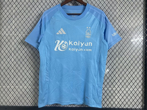 Fans Version 2024-2025 Nottingham Forest Third Away Blue Soccer Jersey Football Shirt