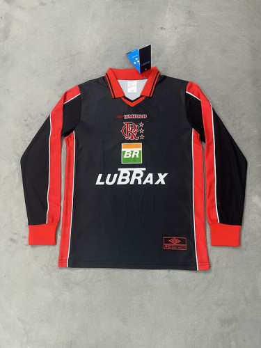 Long Sleeve Retro Jersey 1995-1996 Flamengo Black Soccer Jersey Vintage Football Shirt