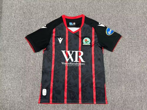 Fans Version 2024-2025 Blackburn Rovers Third Away Black Soccer Jersey Football Shirt