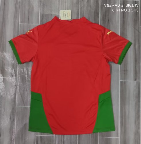Fans Version 2024-2025 Morocco Home Red Soccer Jersey Football Shirt