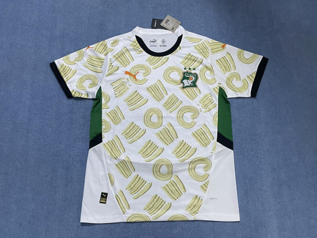 Fan Version Ivory Coast Football Shirt 2025 Côte d'Ivoire Away White Soccer Jersey