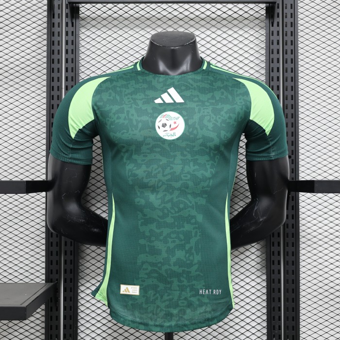 Player Version 2024 Algeria Away Green Soccer Jersey Football Shirt
