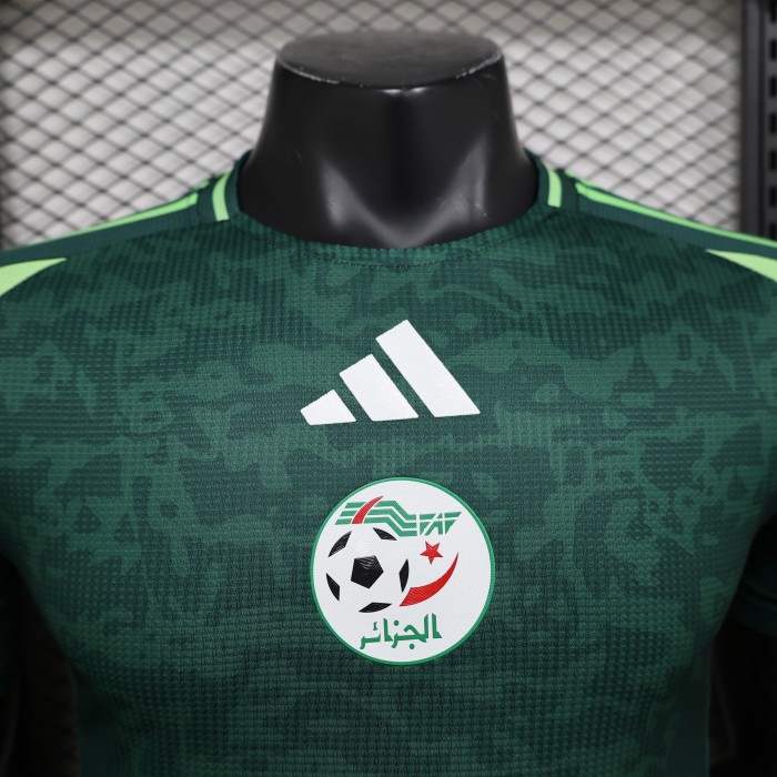 Player Version 2024 Algeria Away Green Soccer Jersey Football Shirt