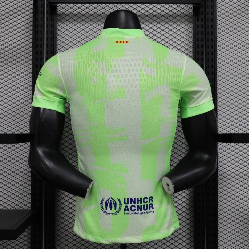 with Big Spofity Barca Camisetas de Futbol Player Version 2024-2025 Barcelona Third Away Soccer Jersey