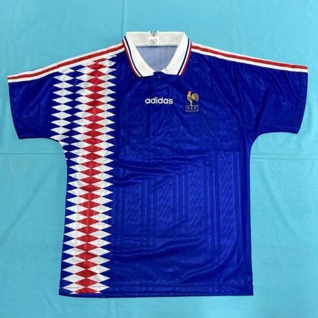 Retro Maillot 1994 France Home Soccer Jersey Vintage Football Shirt