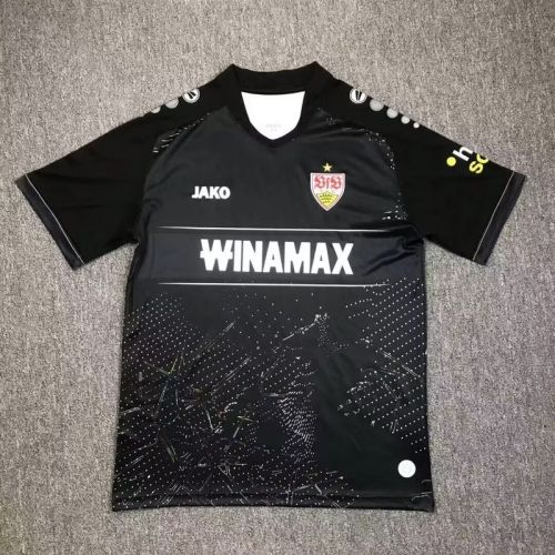 Fans Version 2024-2025 Stuttgart Third Away Black Soccer Jersey Football Shirt