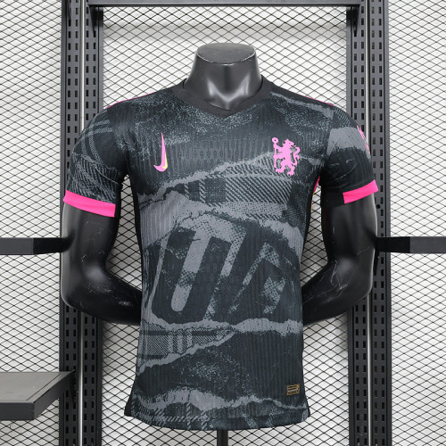Player Version 2024-2025 Chelsea Away Black/Grey Soccer Jersey Football Shirt
