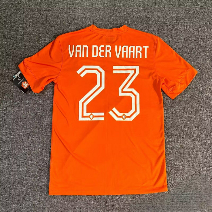 Retro Jersey 2014 Netherlands VAN DER VAART 23 Home Soccer Jersey Vintage Holland Football Shirt