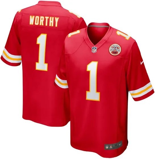 Men's Kansas City Chiefs Xavier Worthy Red Player Game Jersey