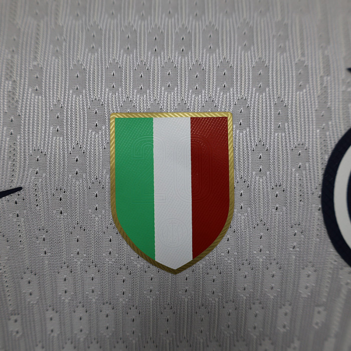 with Scudetto Patch Player Version 2024-2025 Inter Milan Away White Soccer Jersey Football Shirt