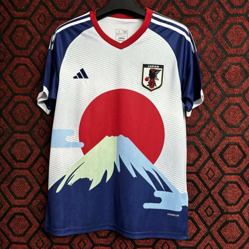 Fan Version Japan 2025 White/Dark Blue Comic Version Soccer Jersey Football Shirt