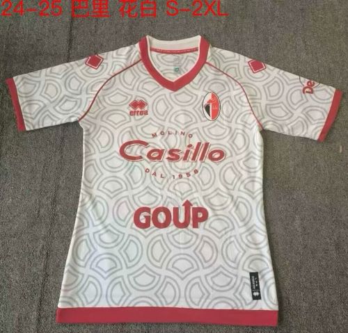 Fan Version 2024-2025 Bari White Soccer Jersey Football Shirt
