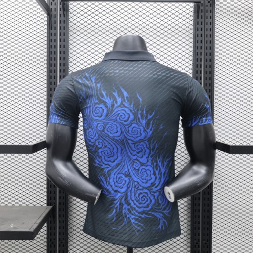 Y-3 Player Version Japan 2024 Blue Special Edition Soccer Jersey Football Shirt