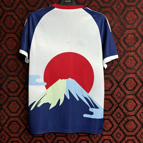 Fan Version Japan 2025 White/Dark Blue Comic Version Soccer Jersey Football Shirt