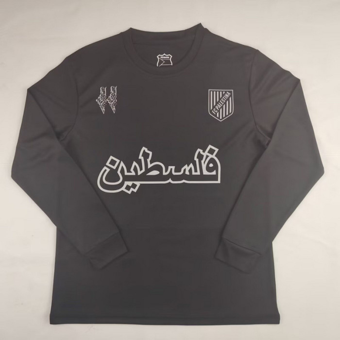 Long Sleeve 2024 Palestine Black Soccer Jersey FC Palestina Football Shirt