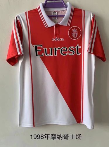 Retro Jersey 1998 AS Monaco Home Soccer Jersey Vintage Football Shirt