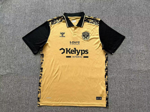 Fan Version 2024-2025 Saint-Étienne Third Away Gold Soccer Jersey Football Shirt