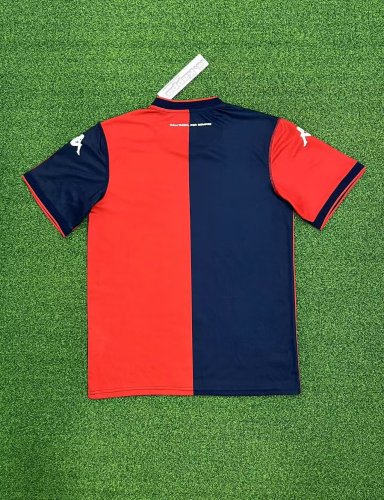 without Sponor Logo Fan Version 2024-2025 Genoa Home Soccer Jersey Maillot de Foot