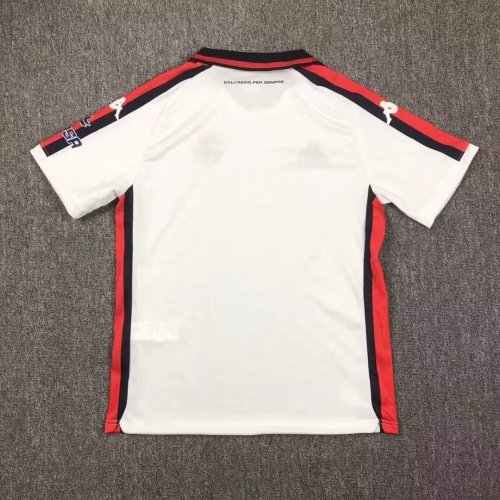 with Sponor Logo Fan Version 2024-2025 Genoa Away White Soccer Jersey Maillot de Foot