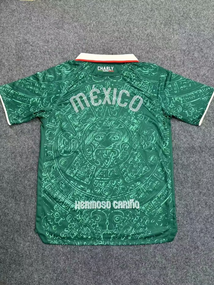 Fan Version Mexico 2024 Green Souvenir  Soccer Jersey Football Top