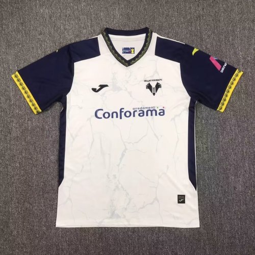 Fan Version 2024-2025 Hellas Verona Away White Soccer Jersey Football Shirt