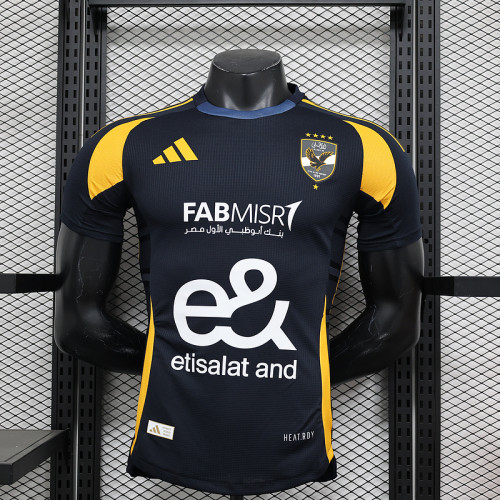 Player Version 2024-2025 Al Ahly Away Black Soccer Jersey Football Shirt