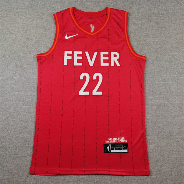 Indiana Fever 22 CLARK Red NBA Jersey Basketball Shirt