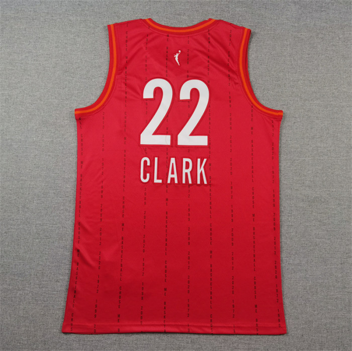 Indiana Fever 22 CLARK Red NBA Jersey Basketball Shirt