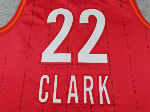 Indiana Fever 22 CLARK Red NBA Jersey Basketball Shirt