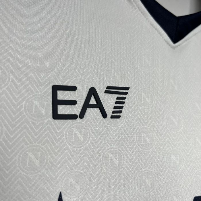 Fan Version Napoli 2024-2025 Away White Soccer Jersey Naples Football Shirt
