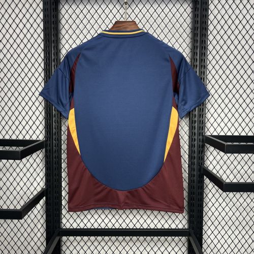 Fan Version 2024-2025 As Roma Third Away Dark Blue Soccer Jersey Football Shirt