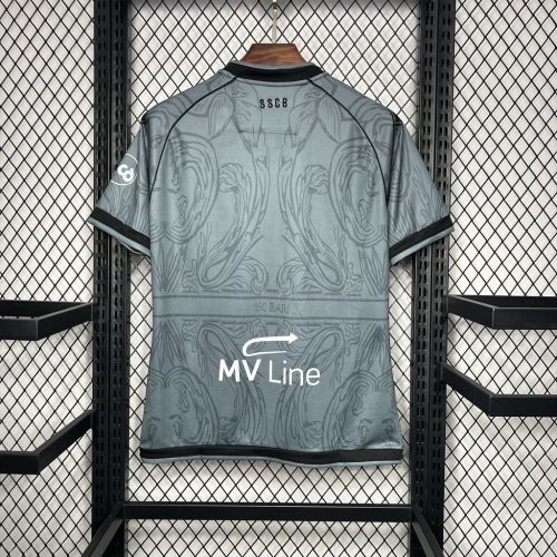 Fan Version 2024-2025 Bari Away Grey Soccer Jersey Football Shirt