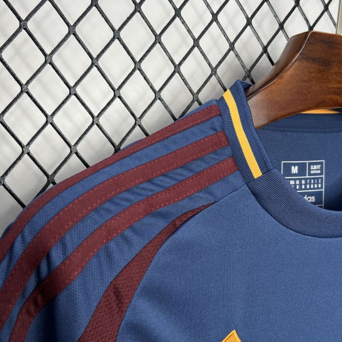 Fan Version 2024-2025 As Roma Third Away Dark Blue Soccer Jersey Football Shirt