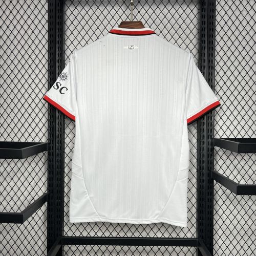 Fan Version 2024-2025 AC Milan Away White Soccer Jersey AC Football Shirt
