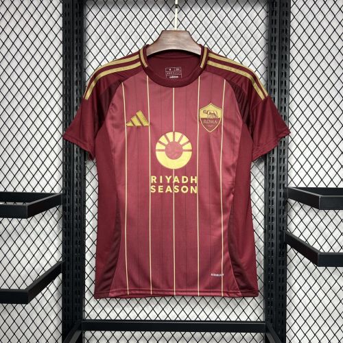 Fan Version 2024-2025 As Roma Home Soccer Jersey Football Shirt